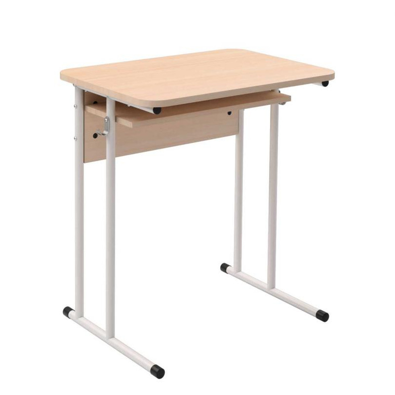 Стіл учнівський 1-місний, нерегульований по висоті, ростова група №6, АНШАР ГРУП (1175), 700х500х760 мм., каркас – кругла посилена труба